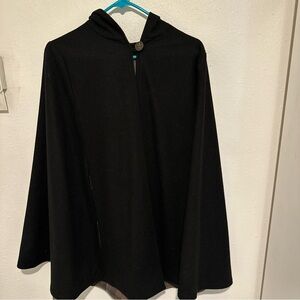 Hot Topic Outlander Black Cape with Plaid Interior